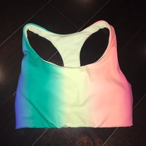 Athleta Rainbow Sports Bra
